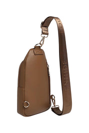Product shot of the Bella Sling Bag in colour Caramel, from the back