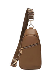 Product shot of the Bella Sling Bag in colour Caramel, from the front