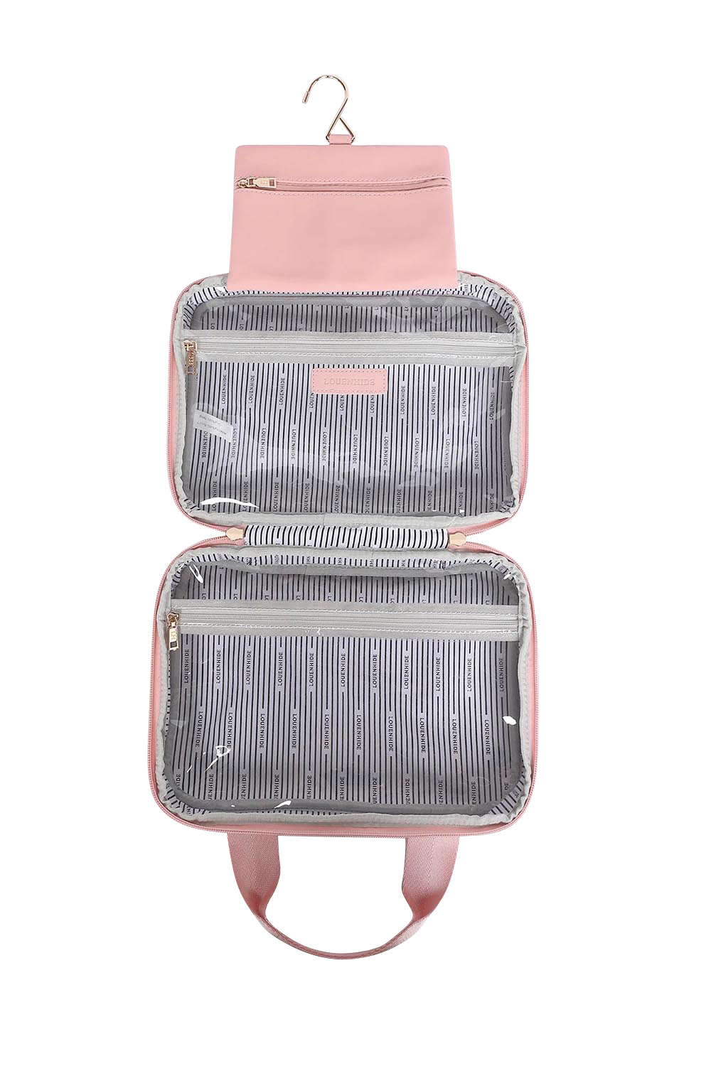 Product shot of the Kenya Cosmetic Bag - Blushpink in colour Blushpink, showing detail