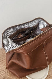 Albie Cosmetic Case – Cognac