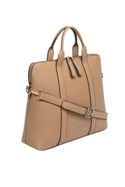 Product shot of the Rhodes Laptop Bag in colour Latte, detail