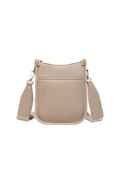Product shot of the Parker Phone Crossbody Bag - Stone in colour Stone, from the back