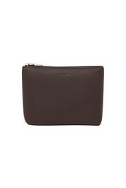Product shot of The Everyday Pouch in colour Chocolate, from the front