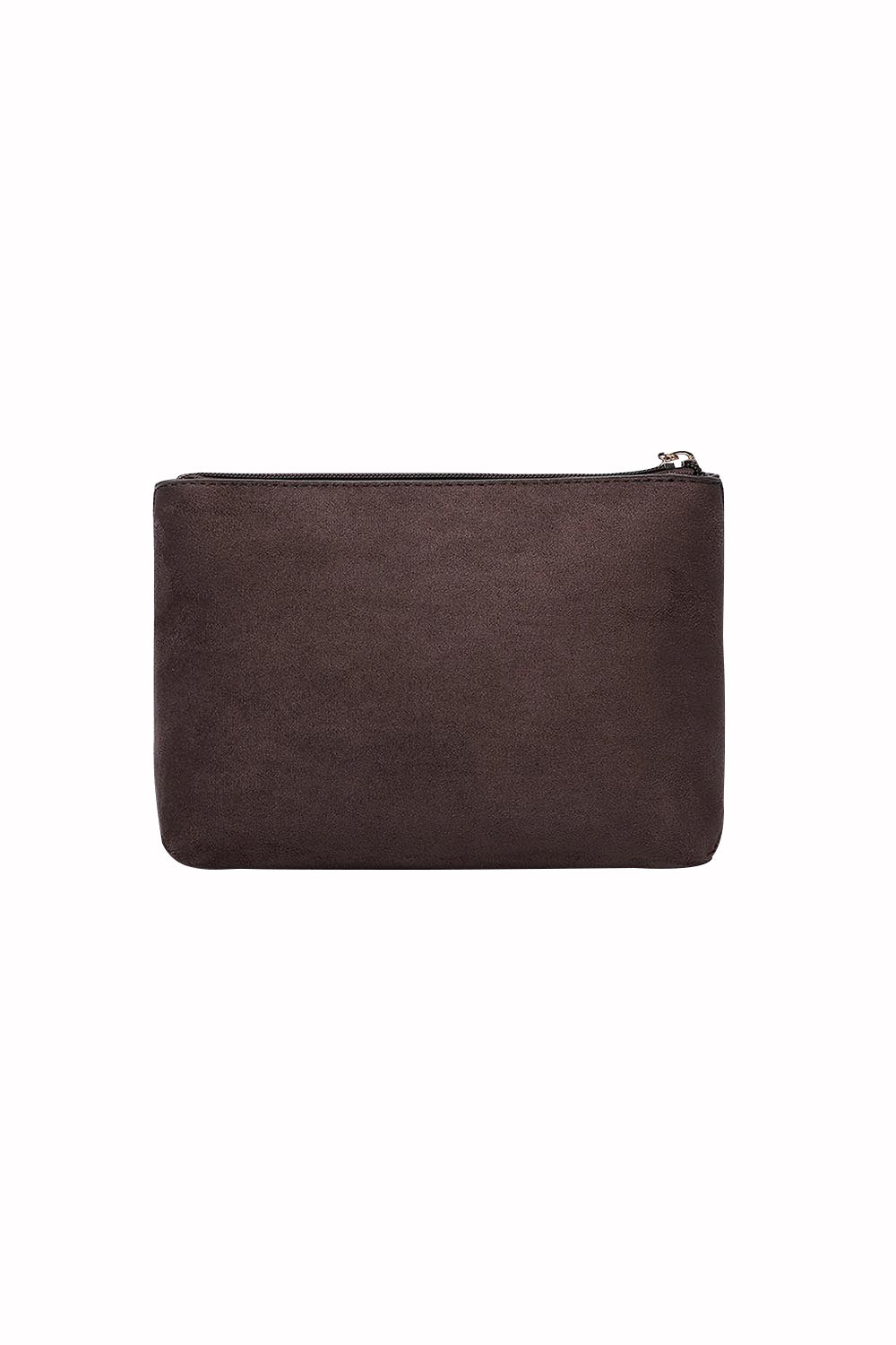 Product shot of The Everyday Pouch in colour Chocsuede, from the back