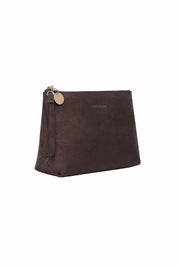 Product shot of The Everyday Pouch in colour Chocsuede, detail
