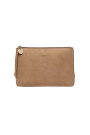 Product shot of The Everyday Pouch in colour Honeysuede, from the front
