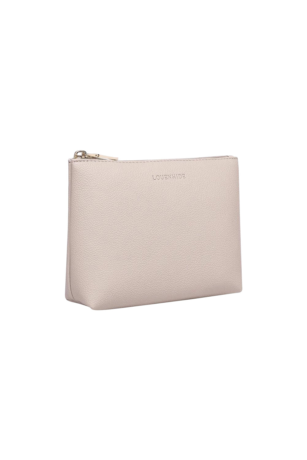 Product shot of The Everyday Pouch in colour Oat, detail