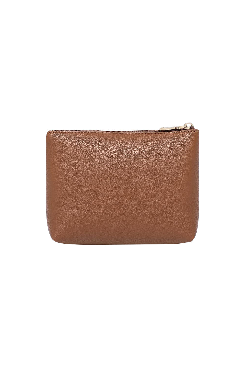 Product shot of The Everyday Pouch in colour Tan, from the back