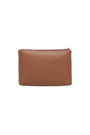 Product shot of the The Everyday Pouch - Toffee in colour Toffee, from the back