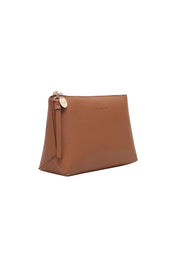 Product shot of the The Everyday Pouch - Toffee in colour Toffee, showing detail