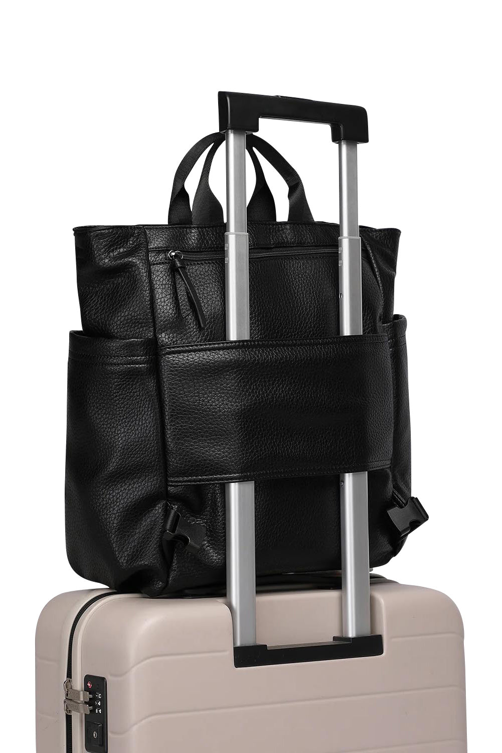 Product shot of the Bronx Backpack in colour Black (Black), detail