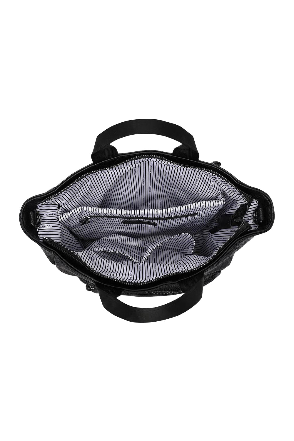 Product shot of the Bronx Backpack in colour Black (Black), detail