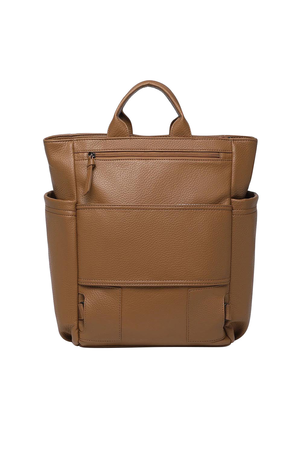 Product shot of the Bronx Backpack - Nutmeg in colour Nutmeg, from the back