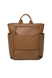 Product shot of the Bronx Backpack - Nutmeg in colour Nutmeg, from the back