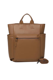 Product shot of the Bronx Backpack - Nutmeg in colour Nutmeg, showing detail