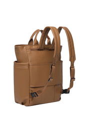 Product shot of the Bronx Backpack - Nutmeg in colour Nutmeg, showing detail