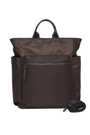 Product shot of the Bronx Backpack in colour Nylonchoc, detail