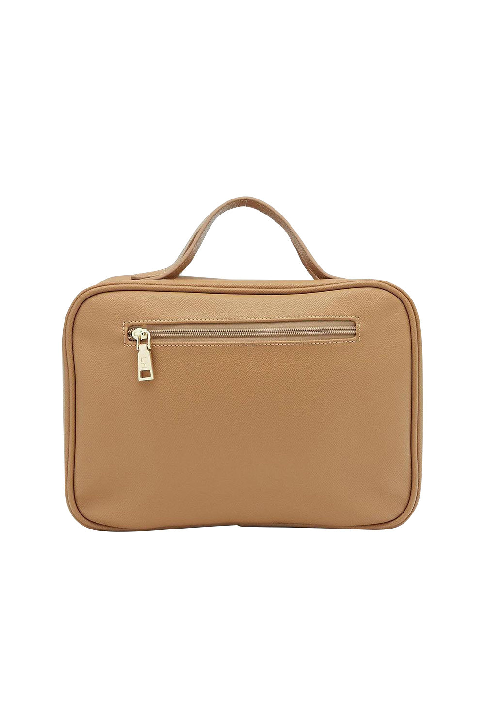 Product shot of the Baby Emma Cosmetic Case in colour Camel, from the back