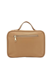Product shot of the Baby Emma Cosmetic Case in colour Camel, from the back