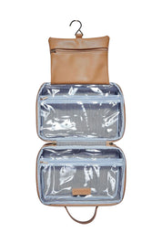 Product shot of the Baby Emma Cosmetic Case in colour Camel, detail