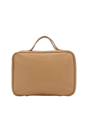 Product shot of the Baby Emma Cosmetic Case in colour Camel, from the front