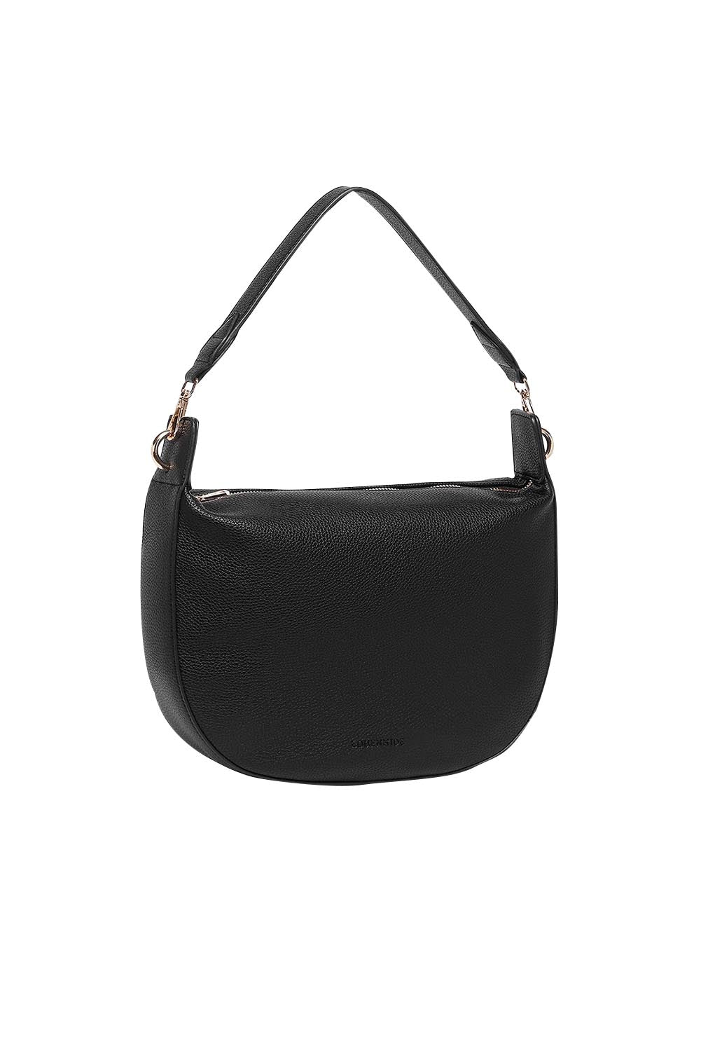 Product shot of the Georgina Shoulder Bag in colour Black (Black), detail