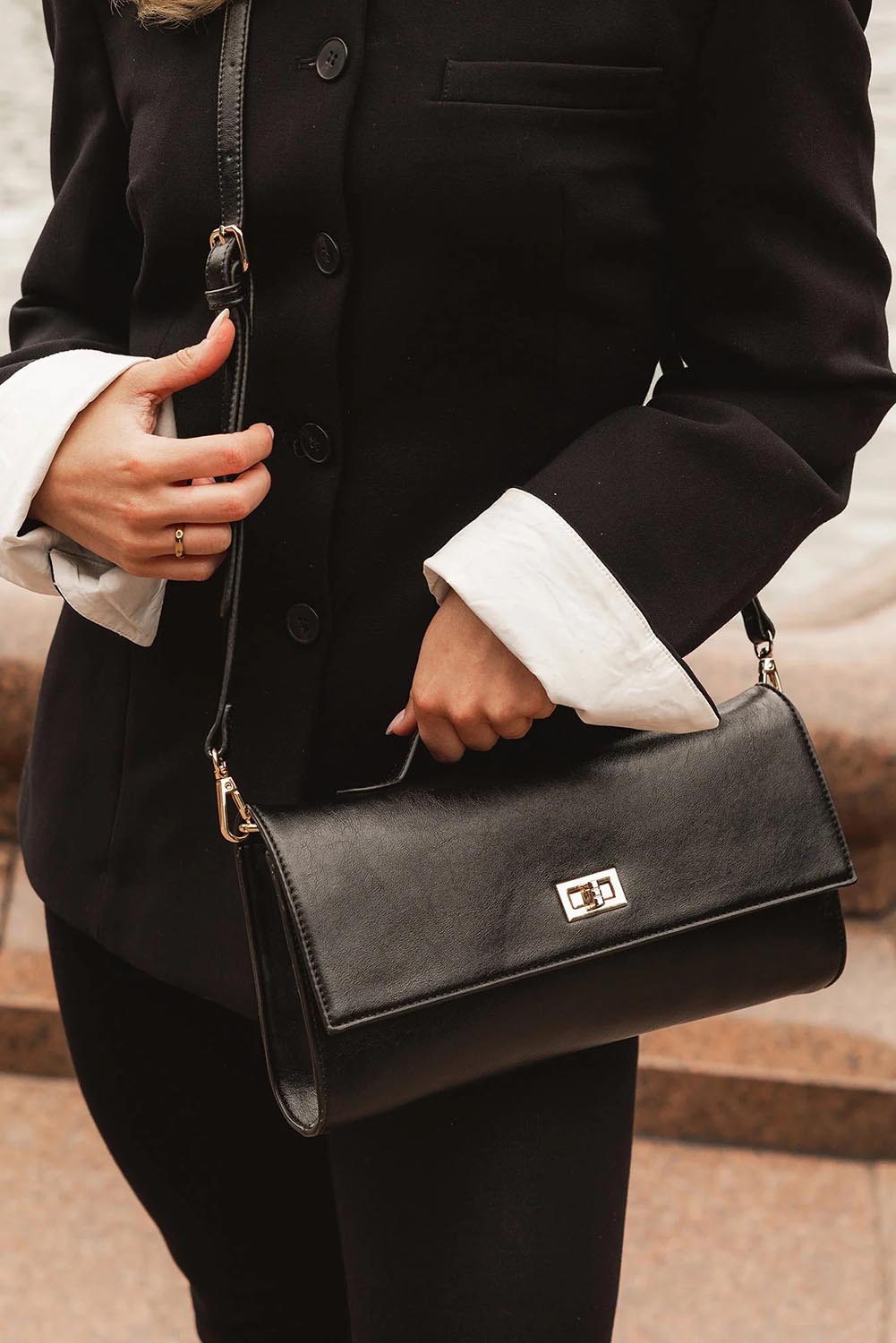 Delaney Clutch Handbag - Black