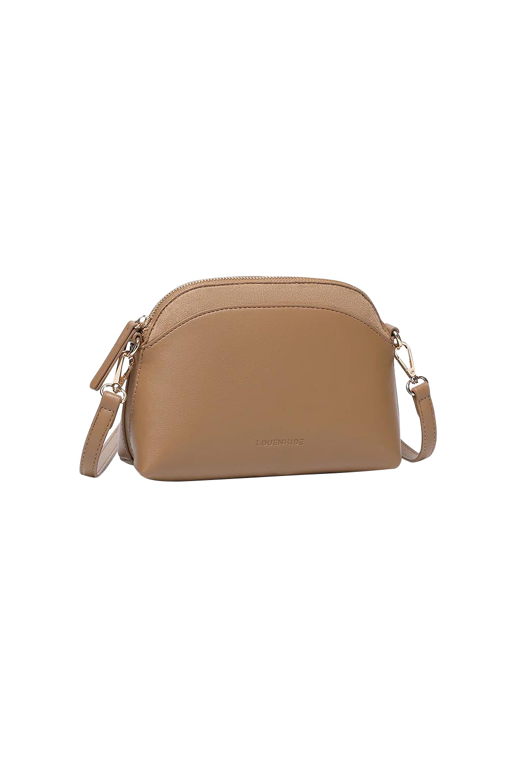 Product shot of the Alison Crossbody Handbag in colour Honey, detail