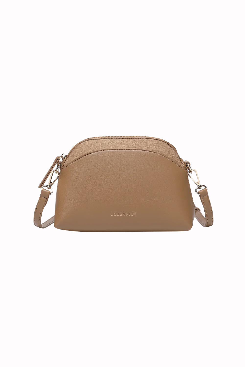 Product shot of the Alison Crossbody Handbag in colour Honey, detail