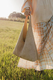 Hailey Suedette Shoulder Bag – Blonde