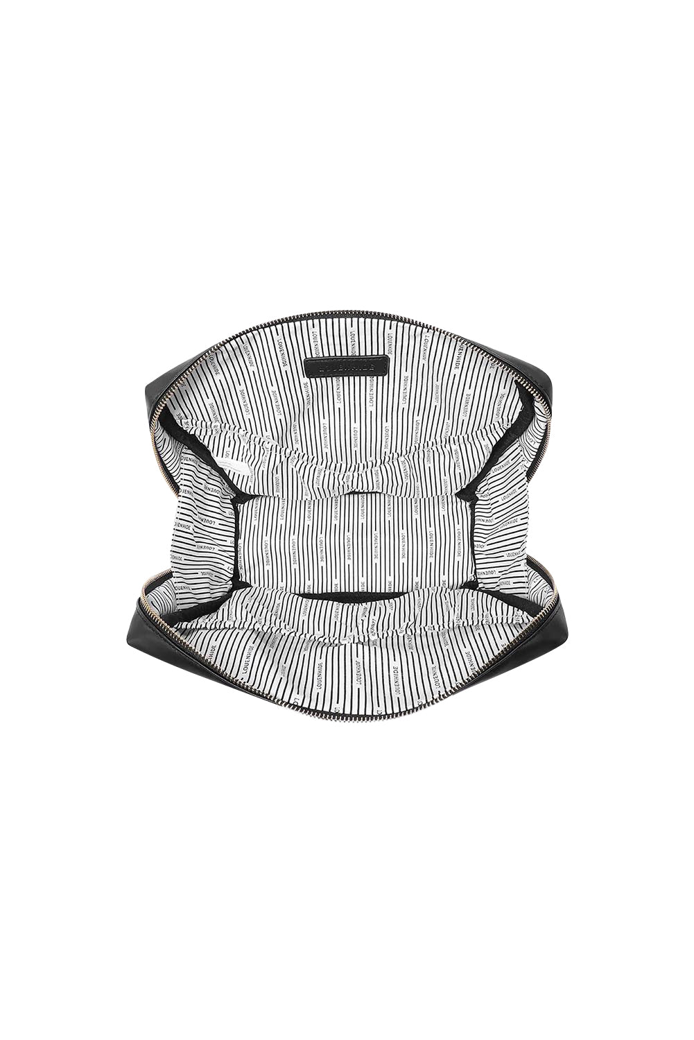 Product shot of the Vanessa Cosmetic Case in colour Black (Black), detail