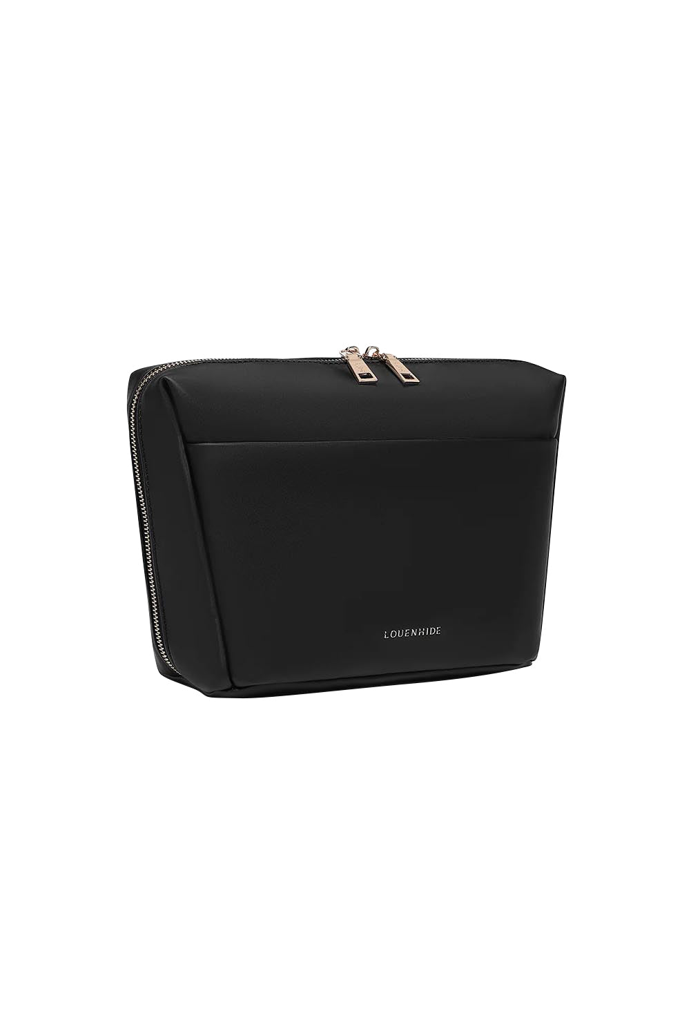 Product shot of the Vanessa Cosmetic Case in colour Black (Black), detail