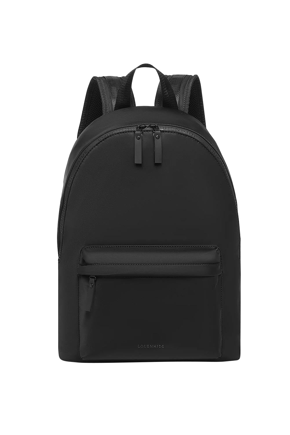 Product shot of the Carter Backpack in colour Black (Black), from the front