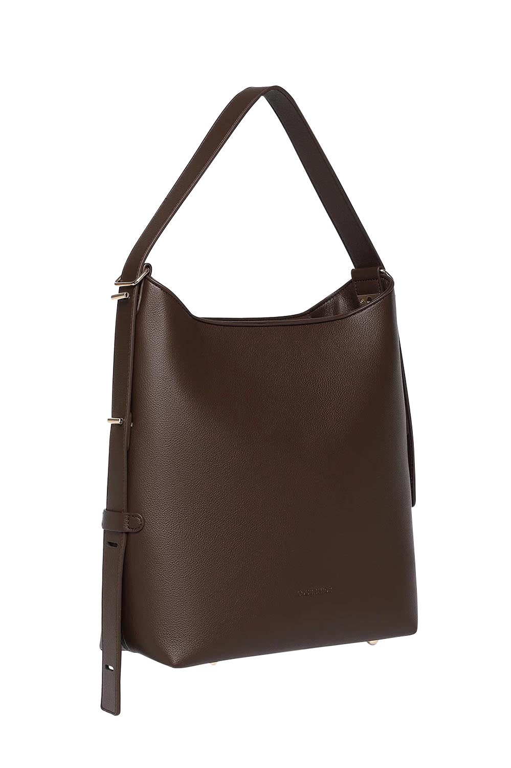 Product shot of the Audrey Shoulder Bag in colour Chocolate, detail