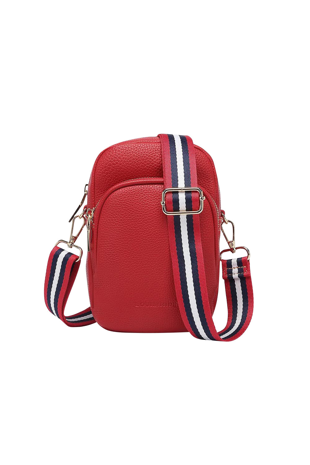 Product shot of the Java Phone Bag in colour Red (Red), detail