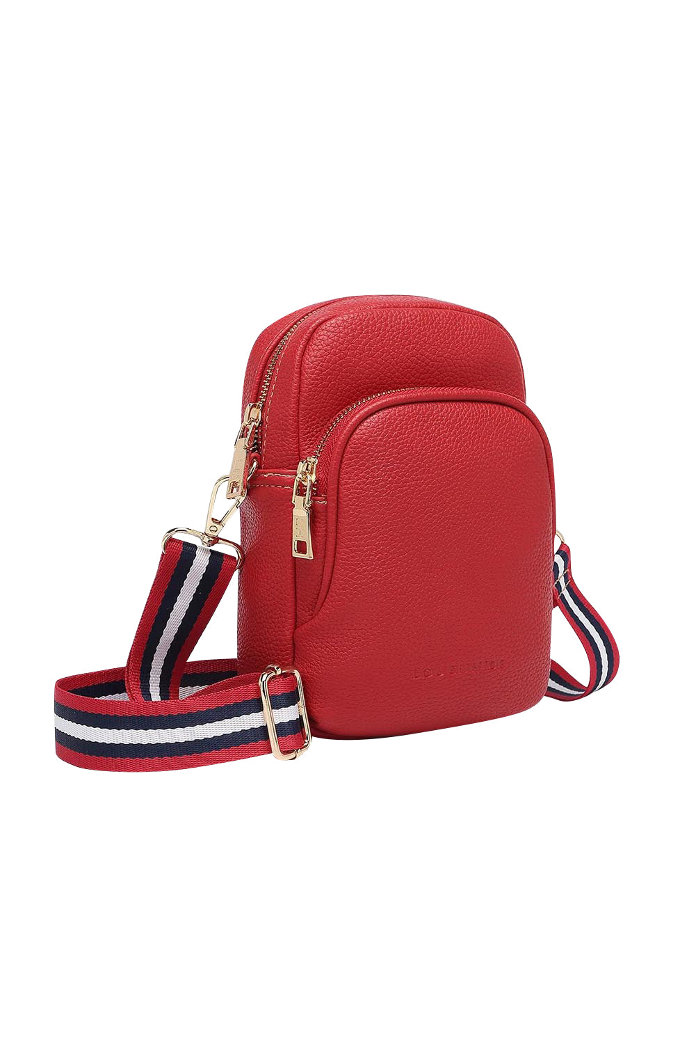 Product shot of the Java Phone Bag in colour Red (Red), detail