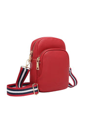 Product shot of the Java Phone Bag in colour Red (Red), detail