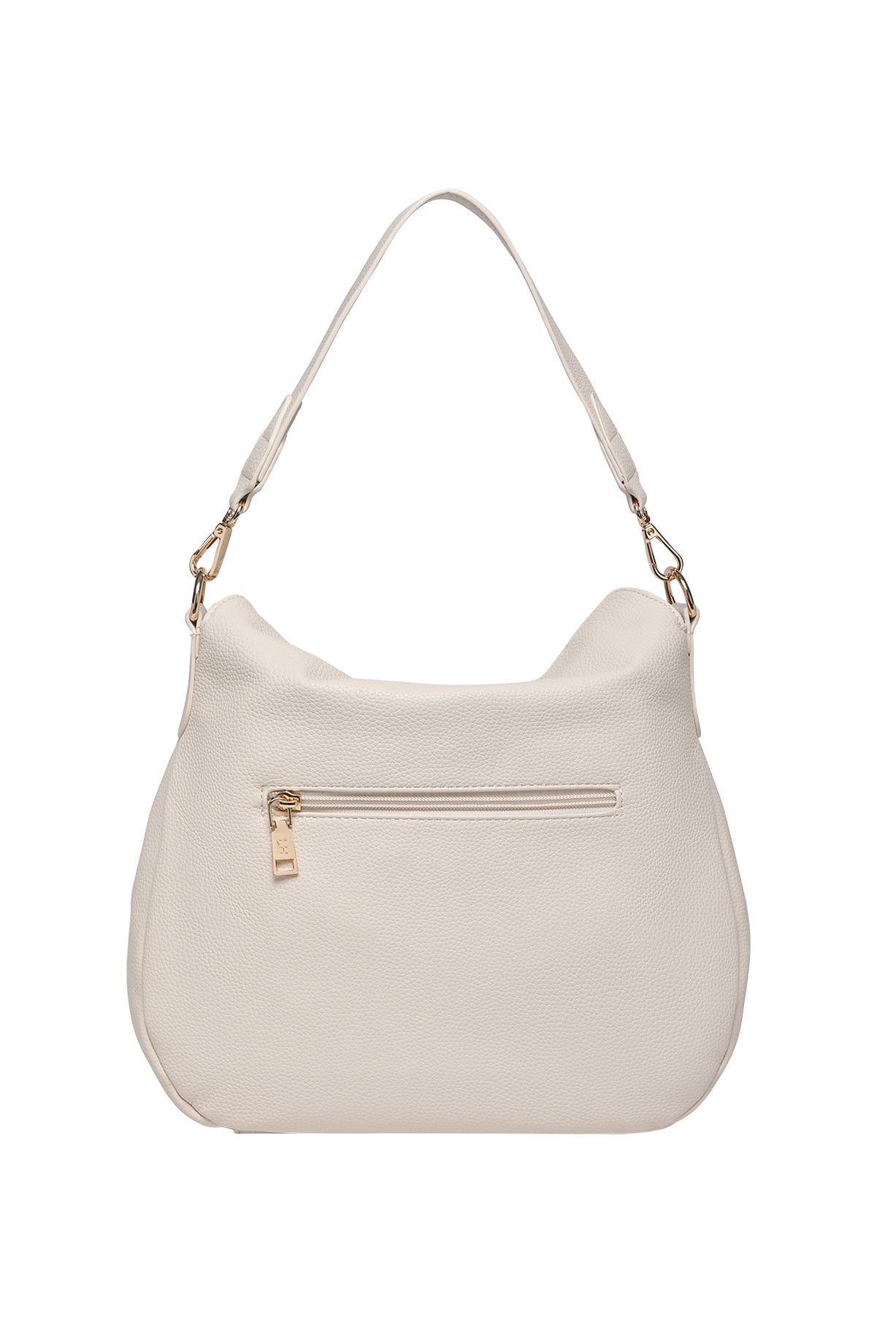 Product shot of the Nadia Shoulder Bag in colour Vanilla, from the back