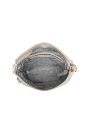 Product shot of the Nadia Shoulder Bag in colour Vanilla, detail