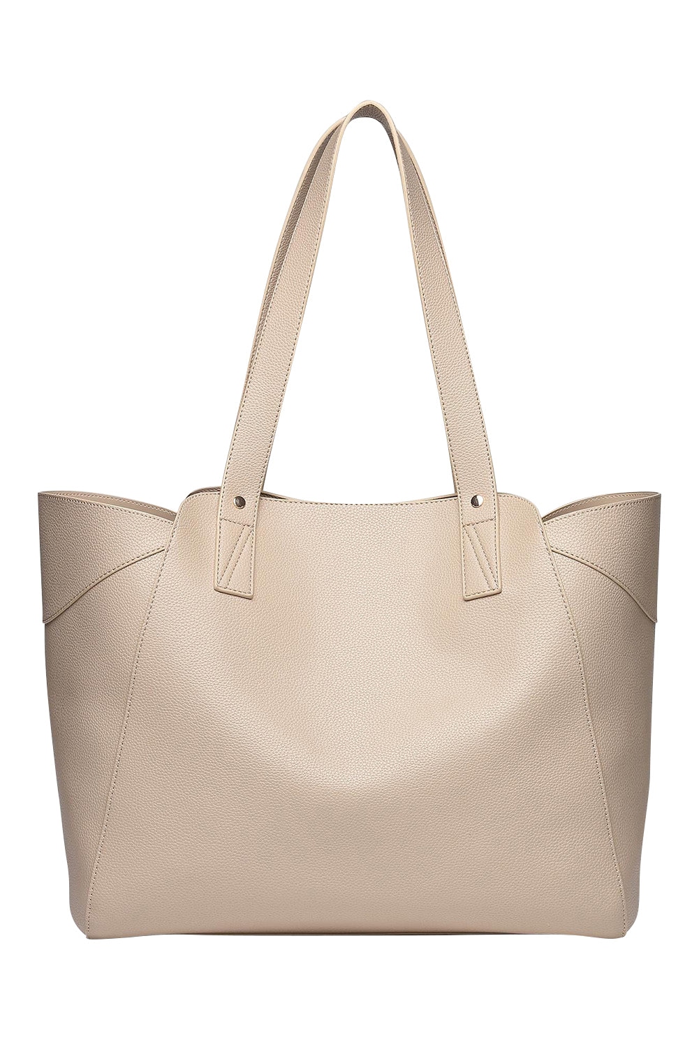 Product shot of the Parisian Shopper Bag in colour Stone, from the back