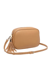 Product shot of the Jacinta Gia Crossbody Bag - Camel in colour Camel, from the back