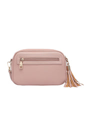 Product shot of the Jacinta Gia Crossbody Bag in colour Dustypink (Pink), from the back