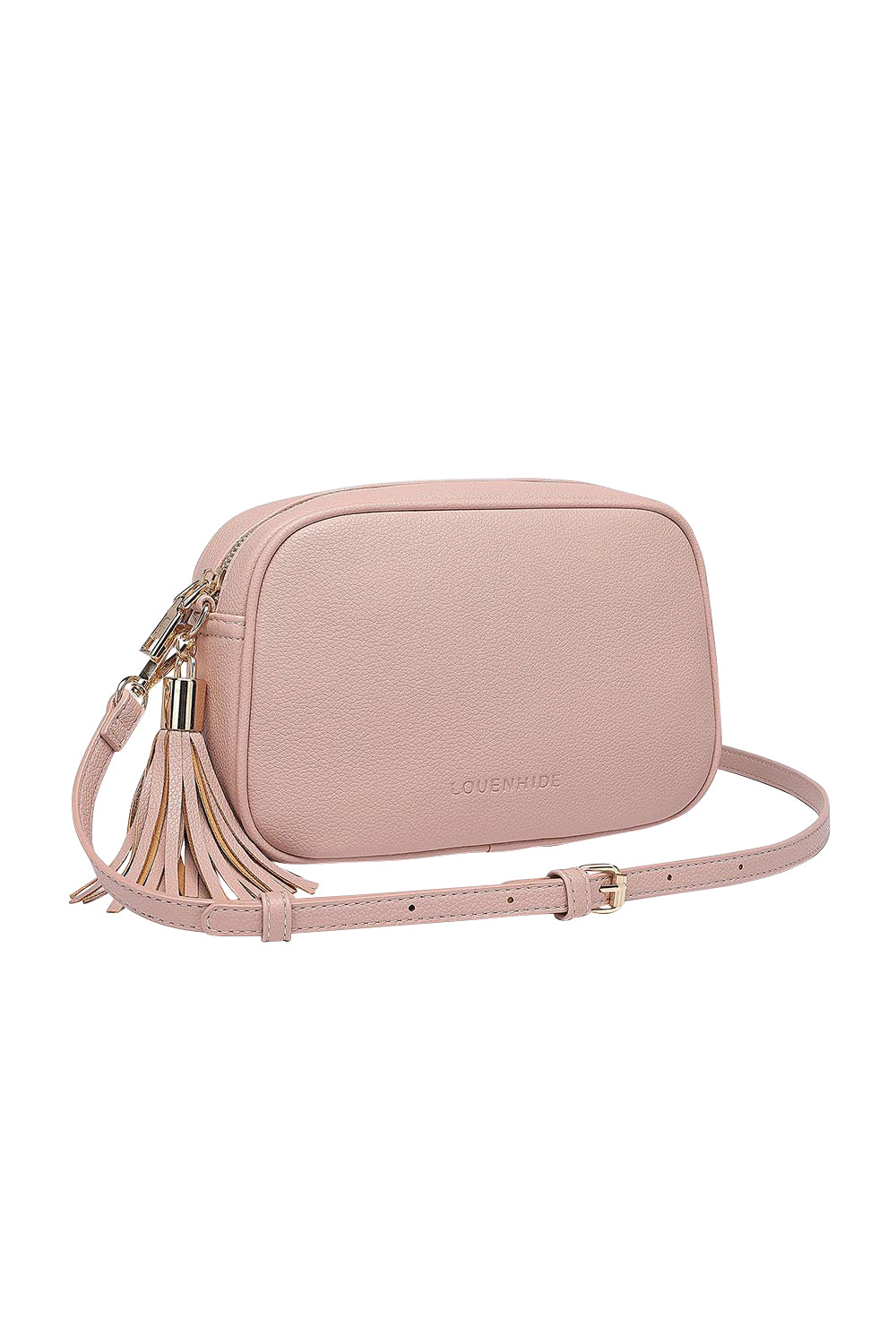 Product shot of the Jacinta Gia Crossbody Bag in colour Dustypink (Pink), detail