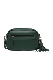 Product shot of the Jacinta Gia Crossbody Bag in colour Forestgrn (Green), from the back