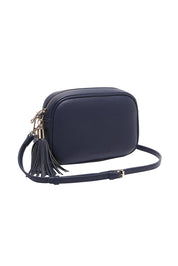 Product shot of the Jacinta Gia Crossbody Bag - Navy in colour Navy, from the back