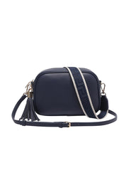Product shot of the Jacinta Gia Crossbody Bag - Navy in colour Navy, from the front