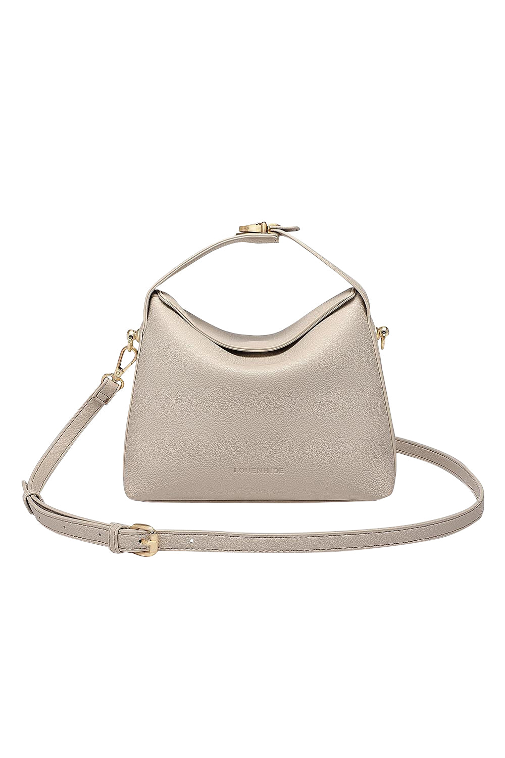 Product shot of the Andie Handbag in colour Vanilla (White), from the front