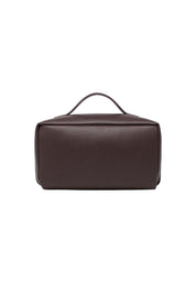 Product shot of the Orion Cosmetic Case - Chocolate in colour Chocolate, from the back