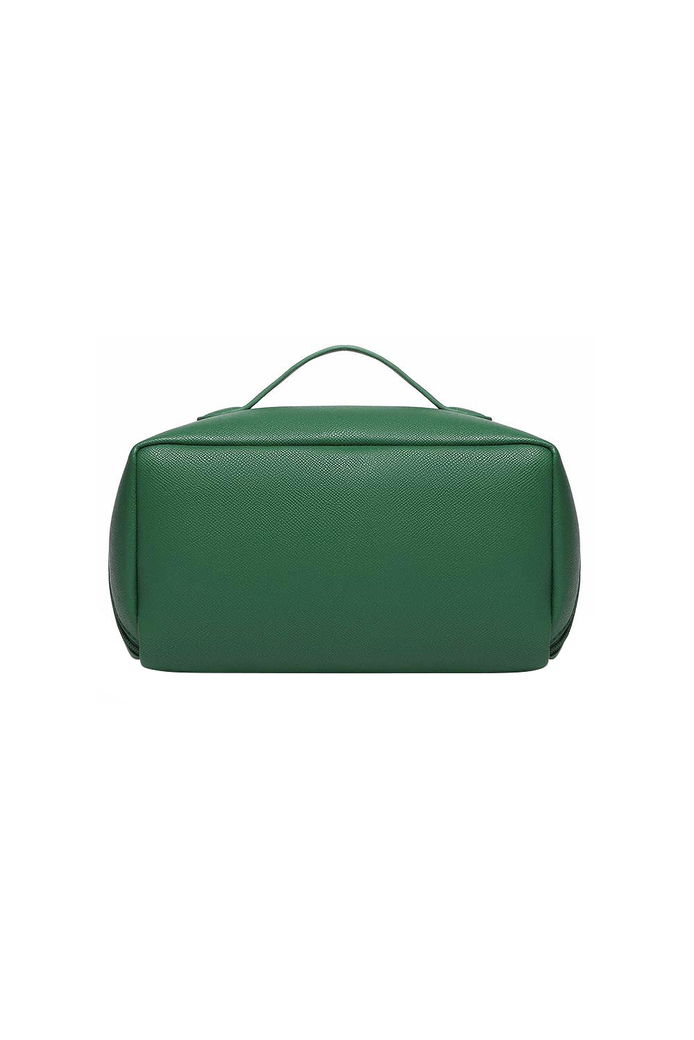 Product shot of the Orion Cosmetic Bag - Green in colour Green, from the back