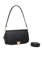 Product shot of the Winona Shoulder Bag in colour Black (Black), detail